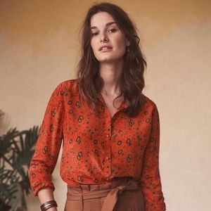 Sezane Pierro Silk Shirt 34